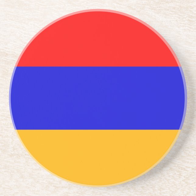 Dessous de verre avec Drapeau d'Arménie (Devant)