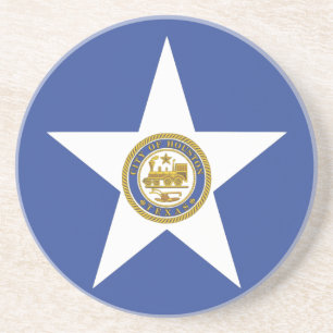 Dessous de verre avec Drapeau de Houston, Texas, U