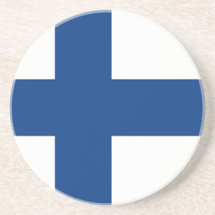 Dessous de verre avec drapeau de la Finlande