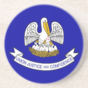 Dessous de verre avec Drapeau de la Louisiane, USA