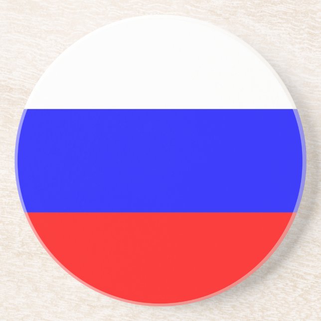 Dessous de verre avec drapeau de la Russie (Devant)