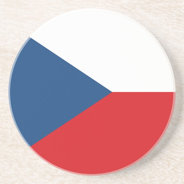 Dessous de verre avec drapeau de la Tchéquie (Devant)