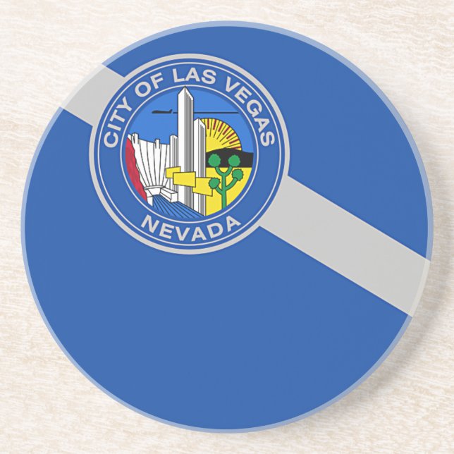 Dessous de verre avec Drapeau de Las Vegas, Nevada (Devant)