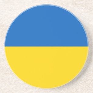 Dessous de verre avec drapeau de l'Ukraine
