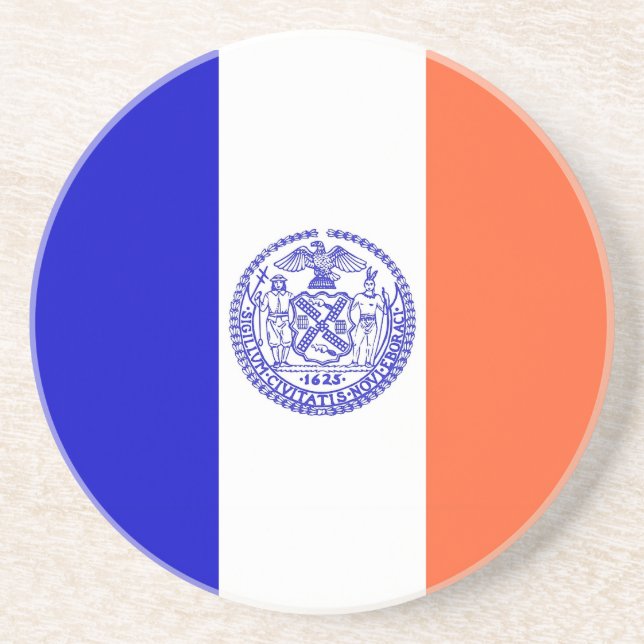 Dessous de verre avec Drapeau de New York, USA (Devant)