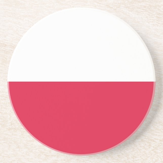 Dessous de verre avec Drapeau de Pologne (Devant)