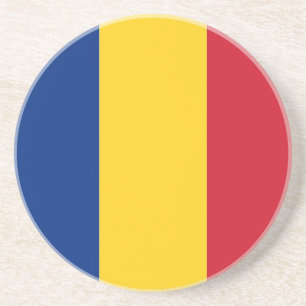 Dessous de verre avec drapeau de Roumanie