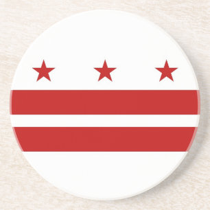 Dessous de verre avec Drapeau de Washington DC, US