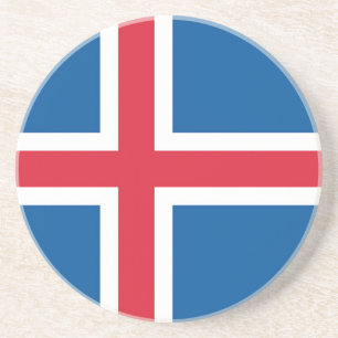 Dessous de verre avec Drapeau d'Islande
