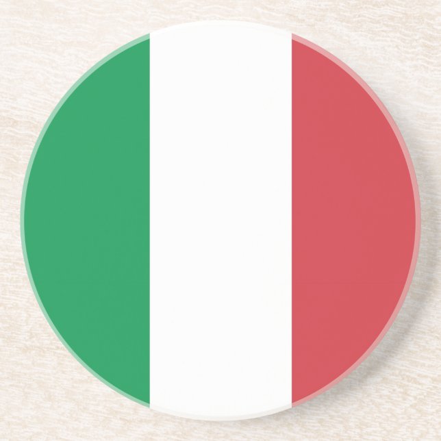 Dessous de verre avec Drapeau d'Italie (Devant)