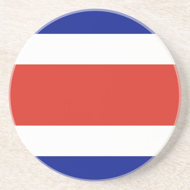 Dessous de verre avec drapeau du Costa Rica (Devant)