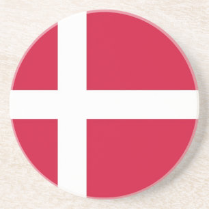 Dessous de verre avec drapeau du Danemark