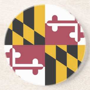 Dessous de verre avec Drapeau du Maryland, USA