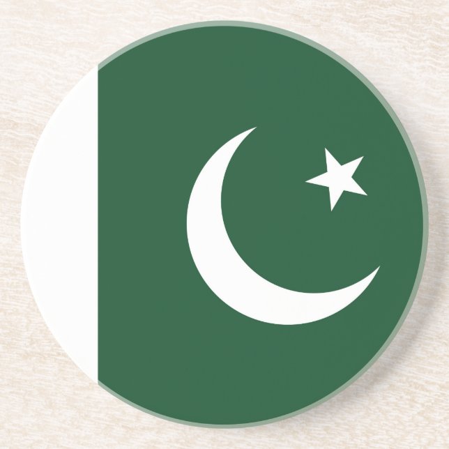 Dessous de verre avec drapeau du Pakistan (Devant)