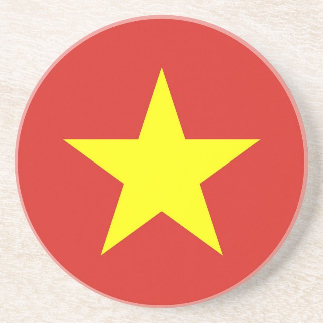 Dessous de verre avec drapeau du Vietnam (Devant)