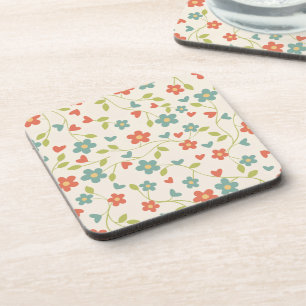 Dessous de verre avec fleurs de printemps