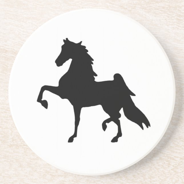 Dessous de verre avec le cheval de Saddlebred (Devant)