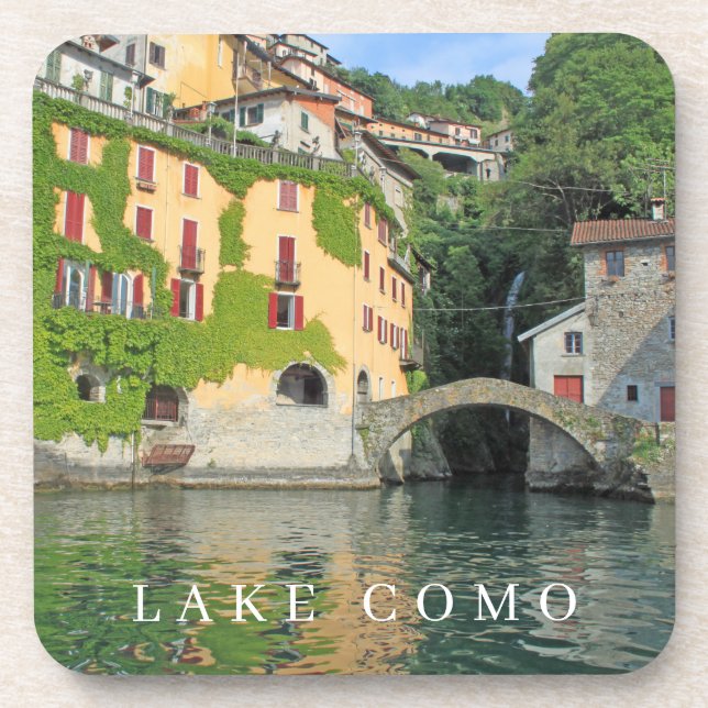 Dessous de verre avec vue sur le lac de Côme Nesso (Devant)