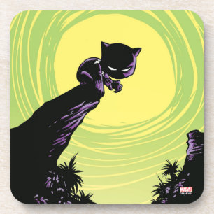 Dessous-de-verre Avengers Classiques Mini Black Panther sur une f