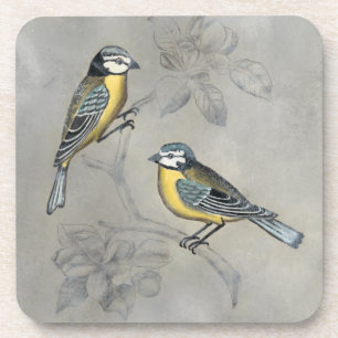 Dessous-de-verre Aviaire argenté   Couple d'oiseaux