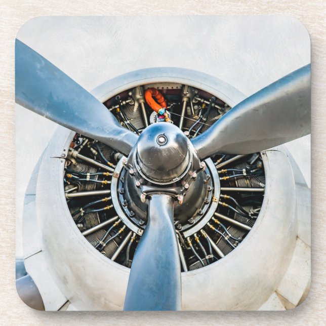 Dessous-de-verre Avions de Douglas DC-3. Propulseur (Devant)