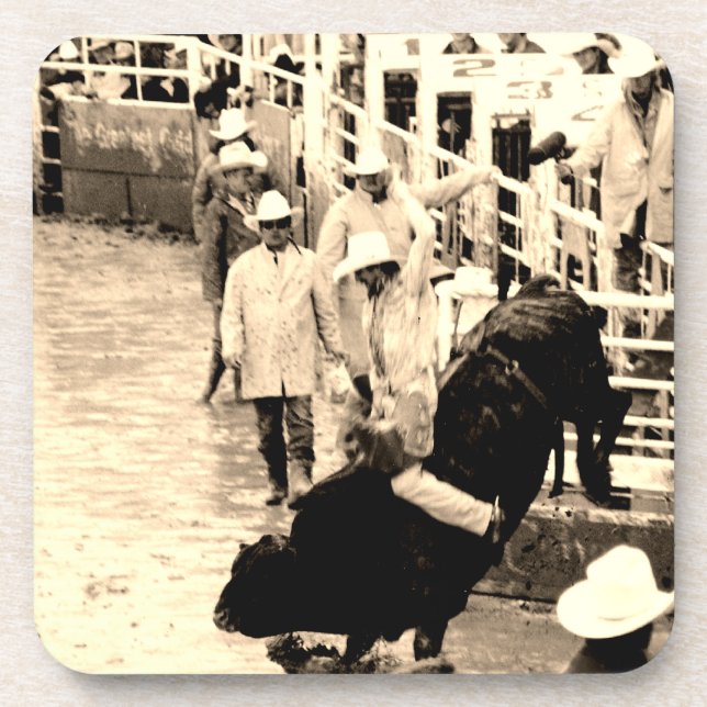 Dessous-de-verre Balayage Bull Rodeo Rider photo (Devant)