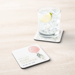 Dessous-de-verre Balcon rose, Eucalyptus, Verdure, Baby shower