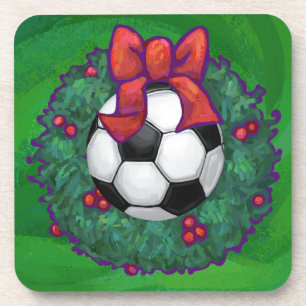 Dessous-de-verre Balle de football Noël