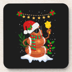 Dessous-de-verre Ballon de football Bonhomme de neige Père Noël Cha