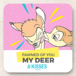 Dessous-de-verre Bambi Et Faline "Fawned Of You My Deer"