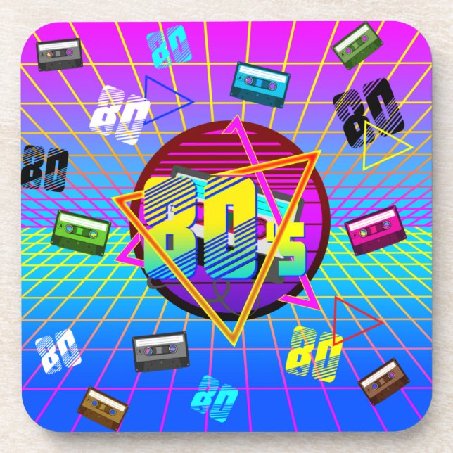DESSOUS-DE-VERRE BANDE CASSETTE RÉTRO OLD SCHOOL DES ANNÉES 80    (Devant)