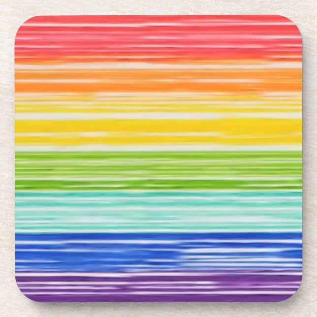 Dessous-de-verre Bandes arc-en-ciel inondées (Devant)