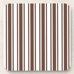 Dessous-de-verre Bandes de bonbons brun et blanc chocolat