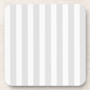 Dessous-de-verre Bandes de bonbons gris clair et blanc
