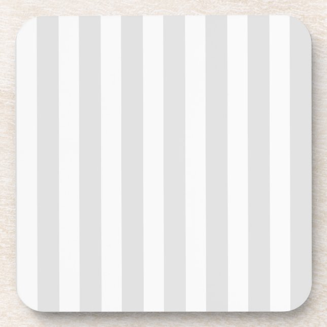 Dessous-de-verre Bandes de bonbons gris clair et blanc (Devant)