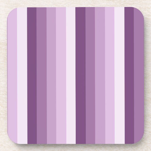 Dessous-de-verre Bandes d'ombre prune violette (Devant)