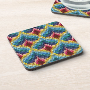 Dessous-de-verre Bargello coloré Brodery Boho Chic Motif