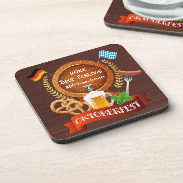 Dessous-de-verre Baril de bière Oktoberfest (Côté gauche)
