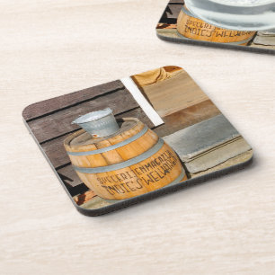 Dessous-de-verre Baril d'entrepôt d'épices néerlandais Brown vintag