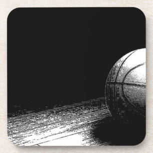 Dessous-de-verre Basket-ball noir blanc