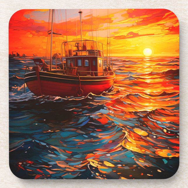 Dessous-de-verre Bateau Artsy (Devant)