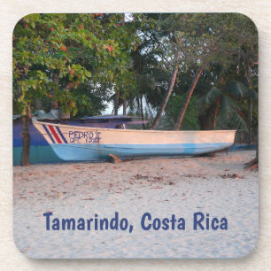 Dessous-de-verre Bateau de pêche sur la plage de Tamarindo, Costa R
