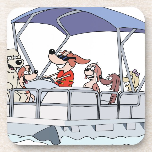 Dessous-de-verre Bateau de ponton (Devant)