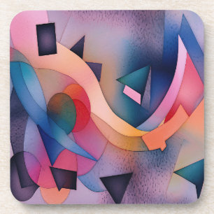 Dessous-de-verre "Bateau sur l'eau" Art Abstrait contemporain