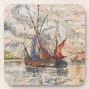 Dessous-de-verre Bateaux de pêche à La Rochelle, c.1919-21