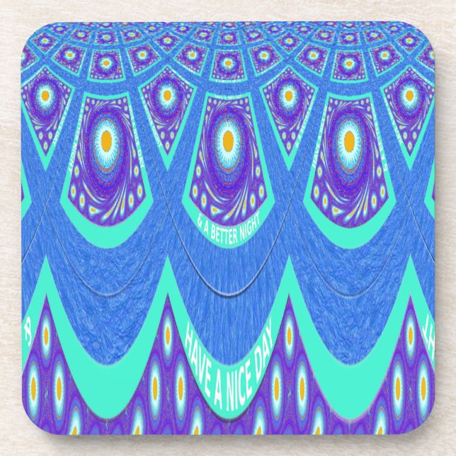 Dessous-de-verre Batik bleu (Devant)