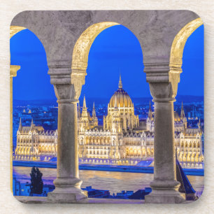 Dessous-de-verre Bâtiment du Parlement hongrois au crépuscule
