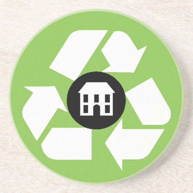 Dessous de verre - Bâtiments de recyclage (Devant)