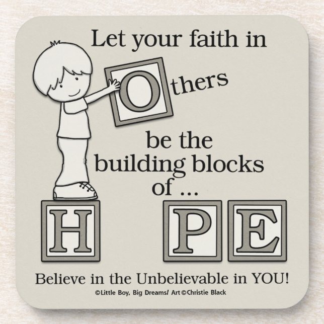 Dessous-de-verre Bâtir des blocs d'espoir (Devant)
