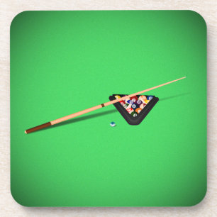 Dessous-de-verre Bâton et balles de la table de billard